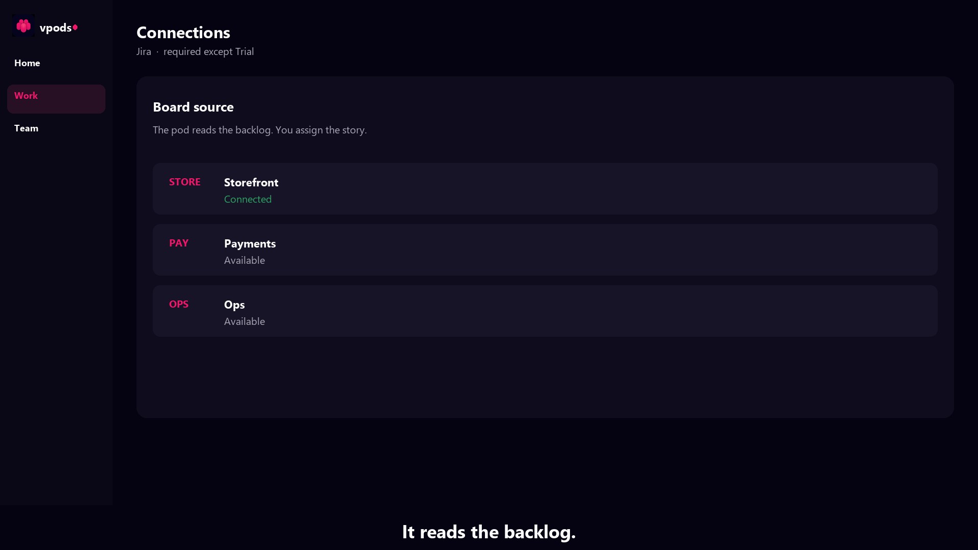 The board reads the backlog